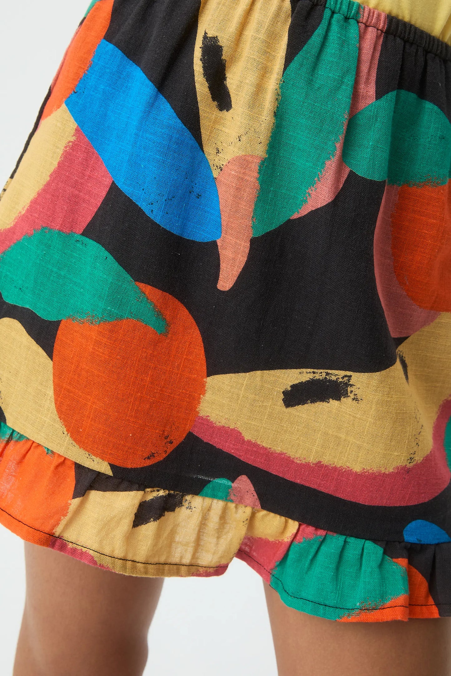 Short skirt for girls with Tutti Frutti Big print