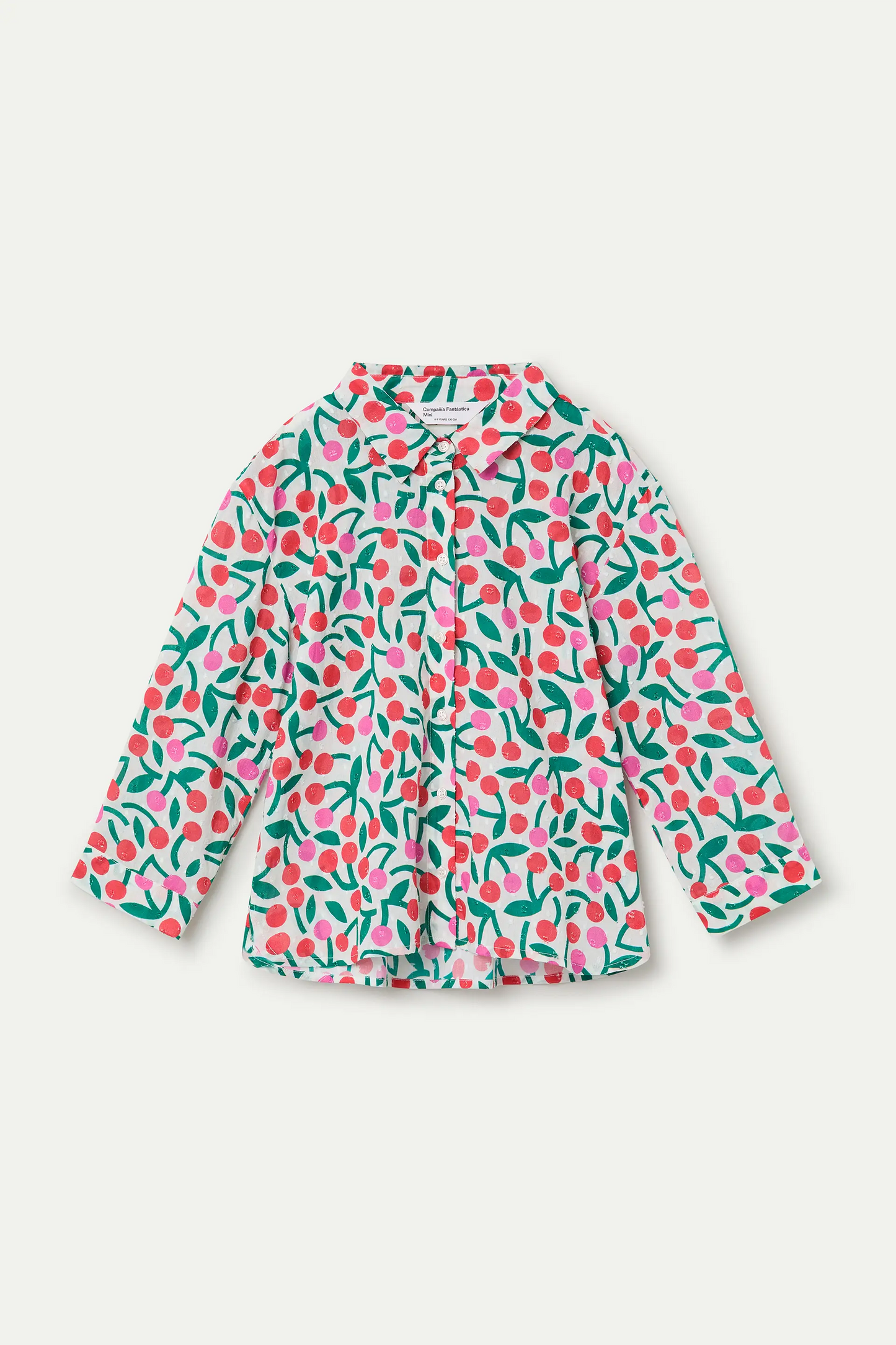 Camicia da bambina con stampa bordeaux