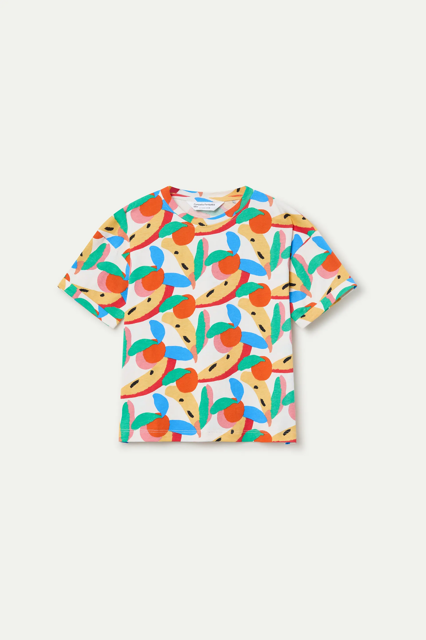 Girls' 100% cotton T-shirt with Tutti Frutti print