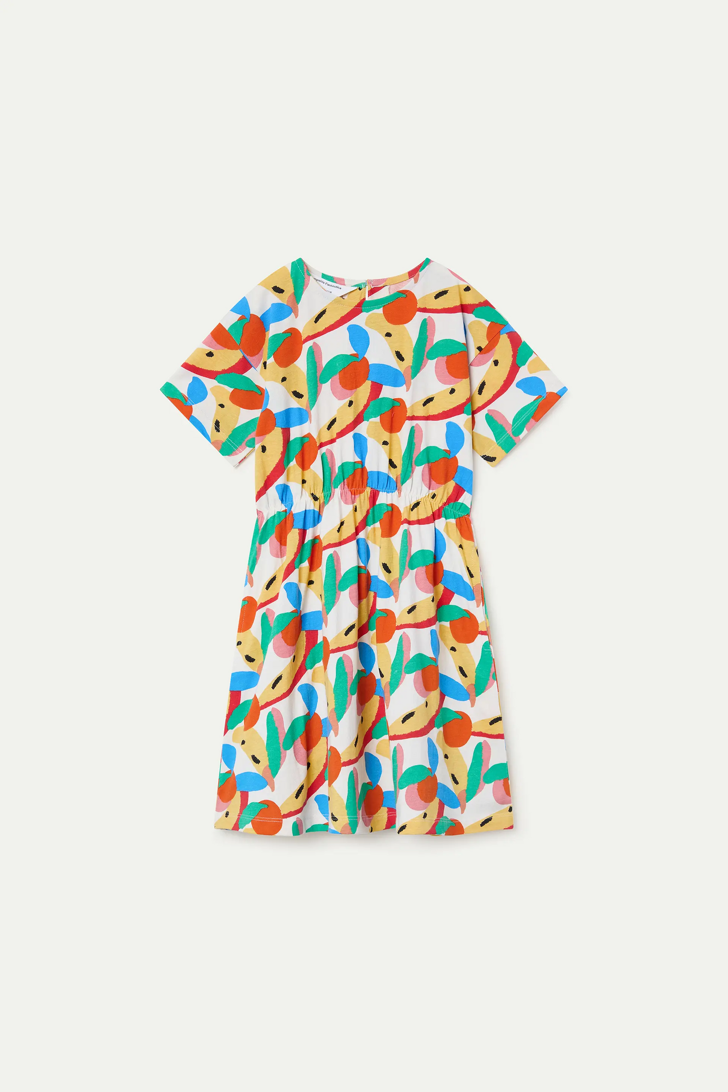 Short dress for girls, 100% cotton, with Tutti Frutti print