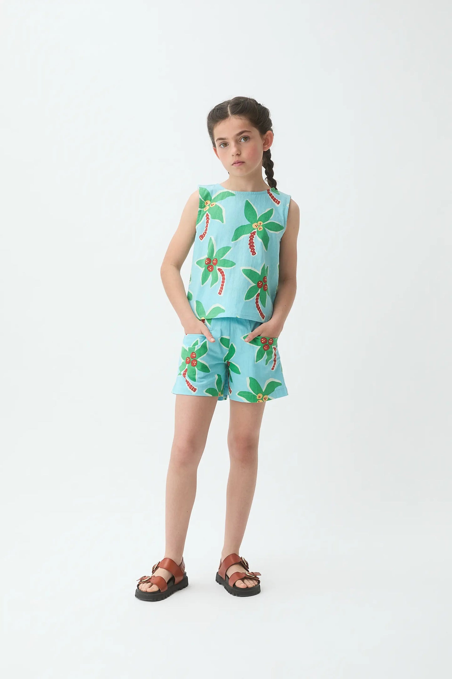 Top da bambina, 100% cotone, con stampa cocco, Small