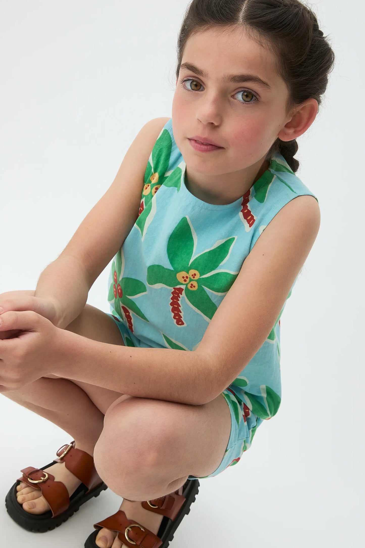 Top da bambina, 100% cotone, con stampa cocco, Small