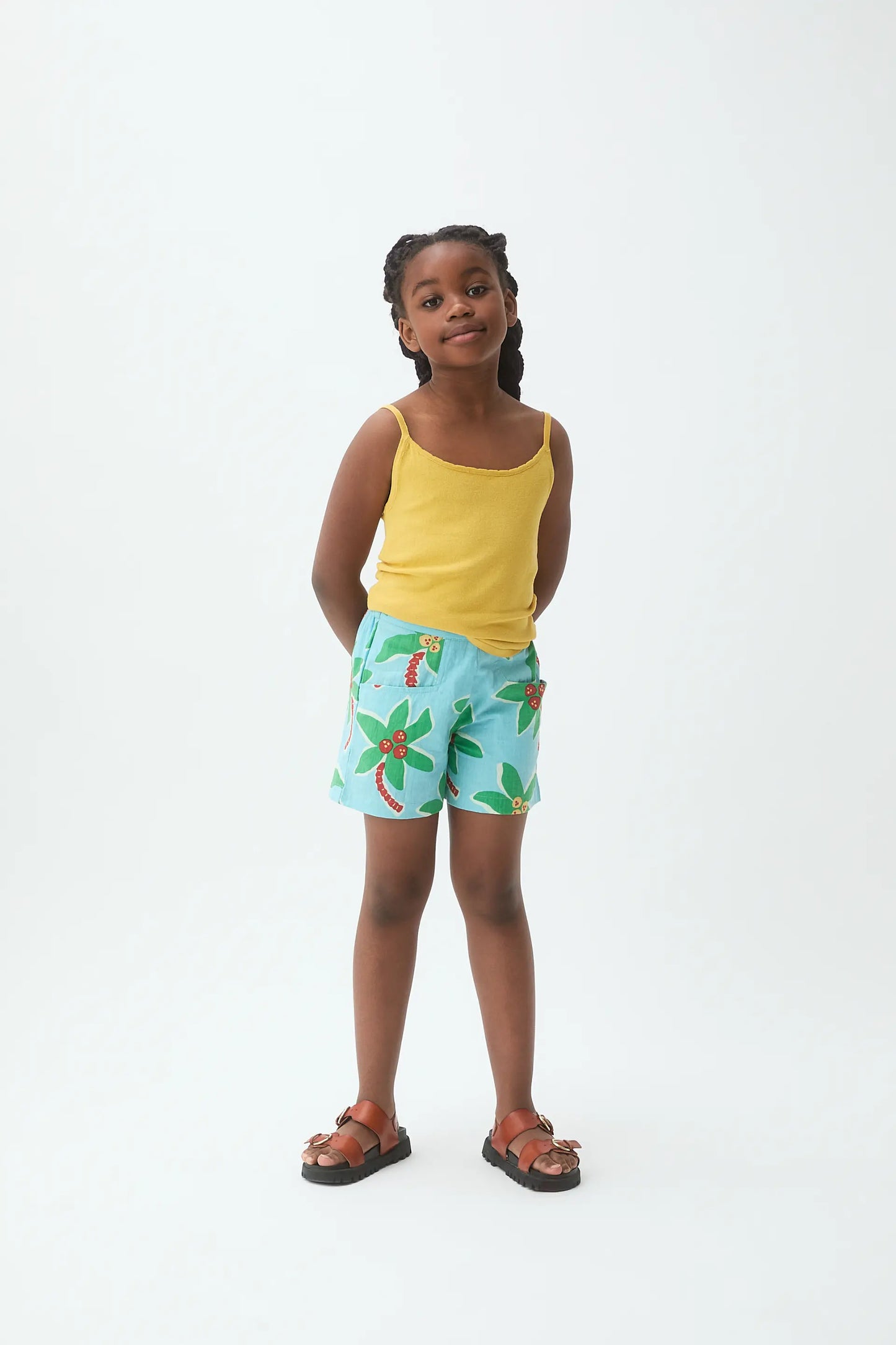 Pantaloncini da bambina in cotone 100% con stampa cocco, taglia S