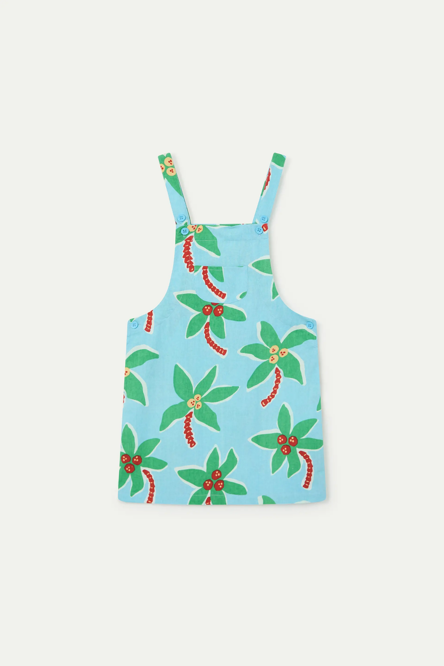 Salopette bambina, 100% cotone, con stampa cocco, taglia Small