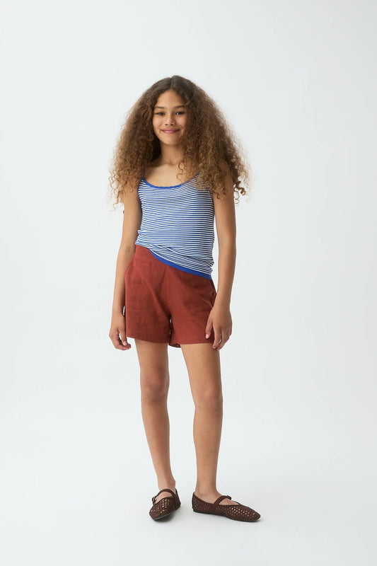 Shorts de niña 100% algodón marrón