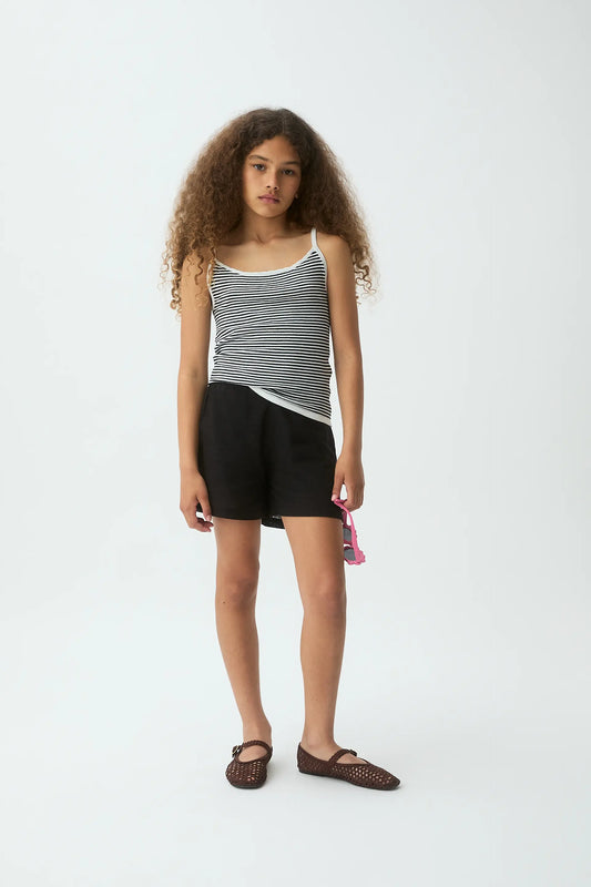 Girls' shorts, 100% cotton, black