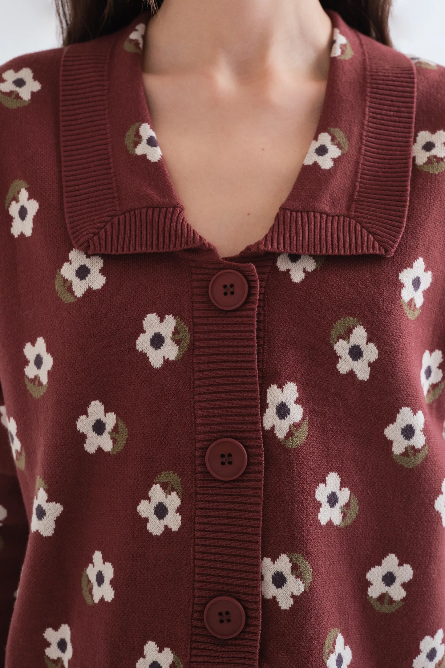 Cardigan con stampa Santini