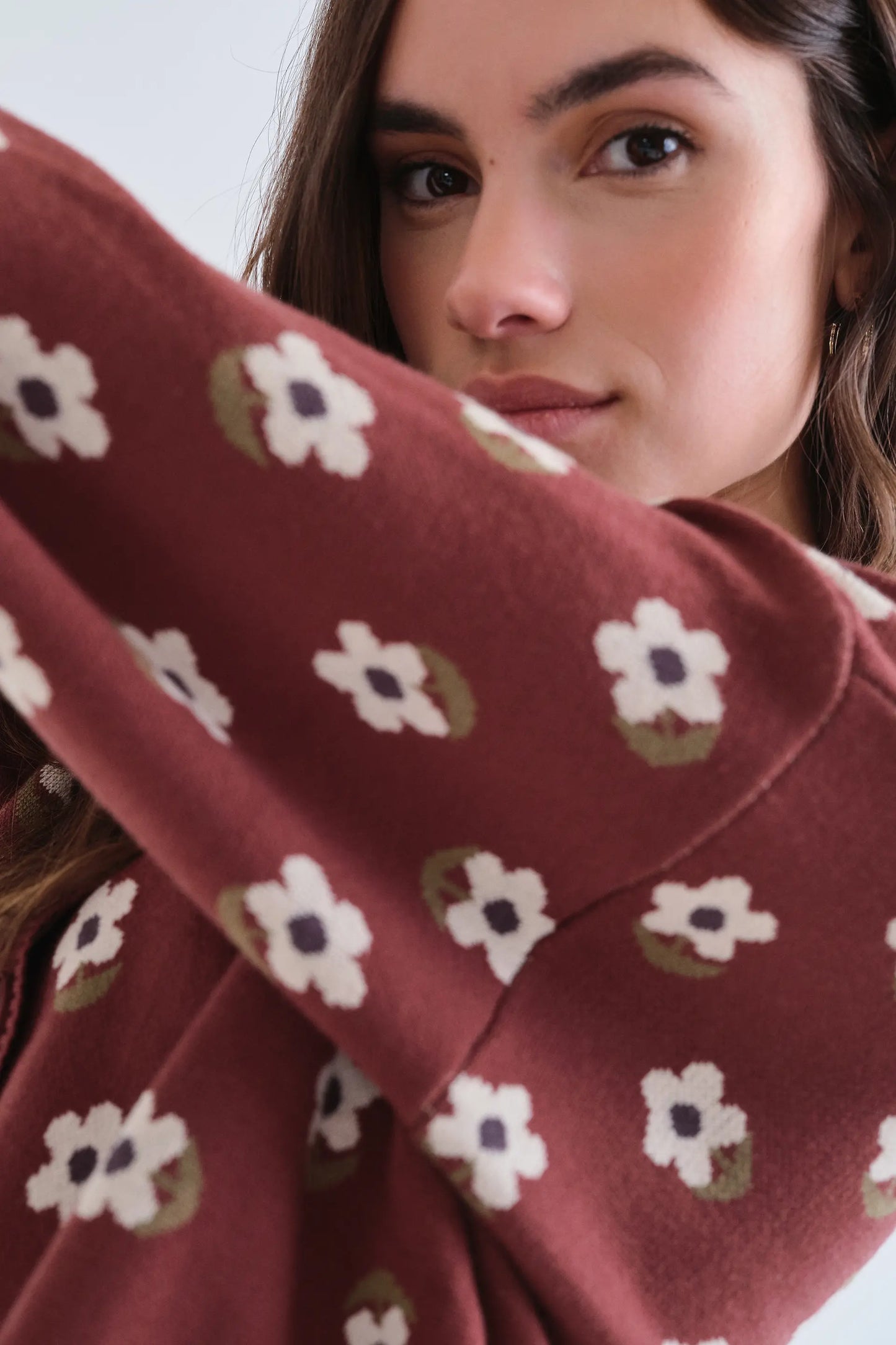 Cardigan con stampa Santini