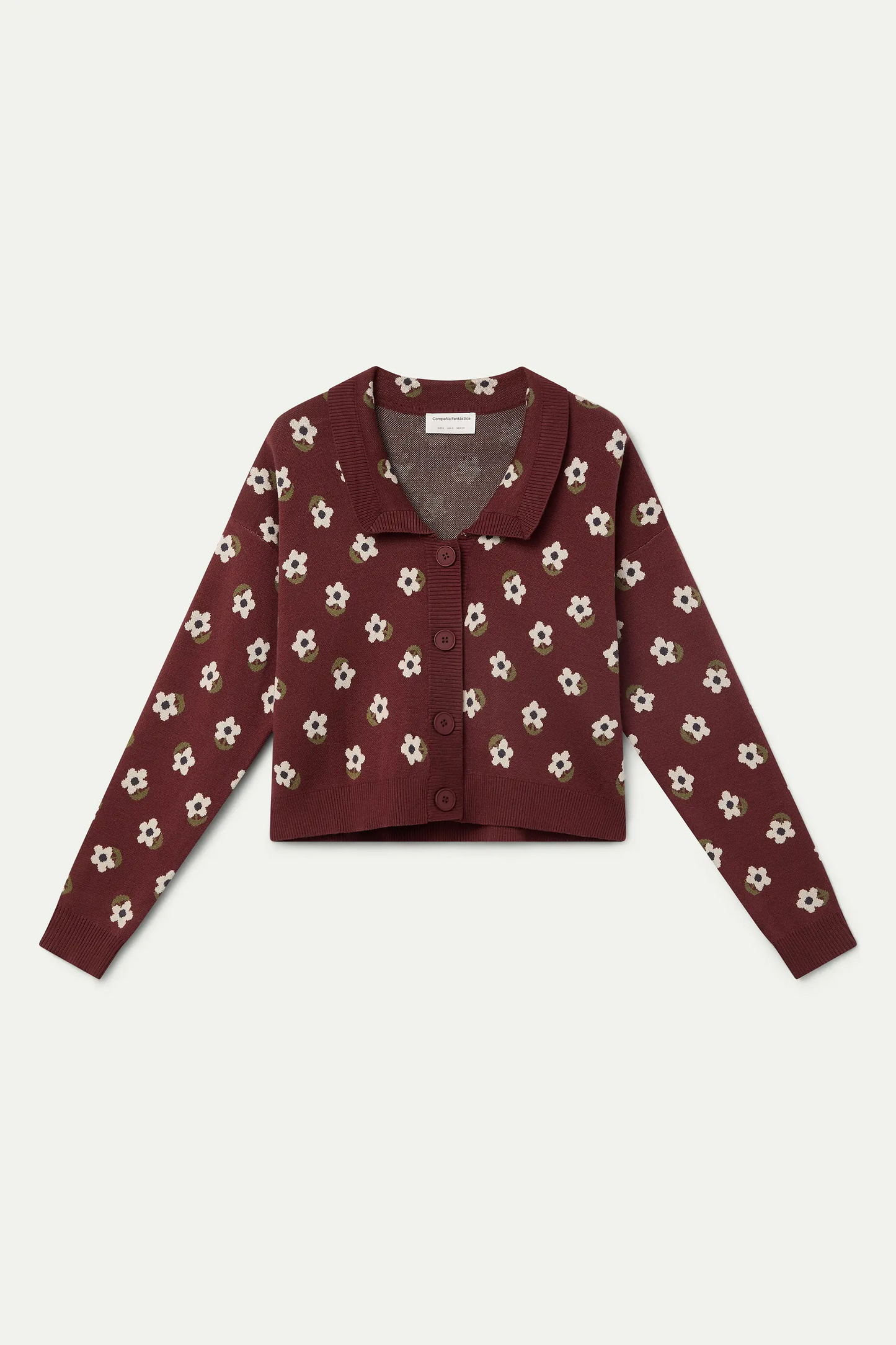 Cardigan con stampa Santini