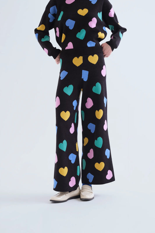 Pantalón punto con estampado Candy