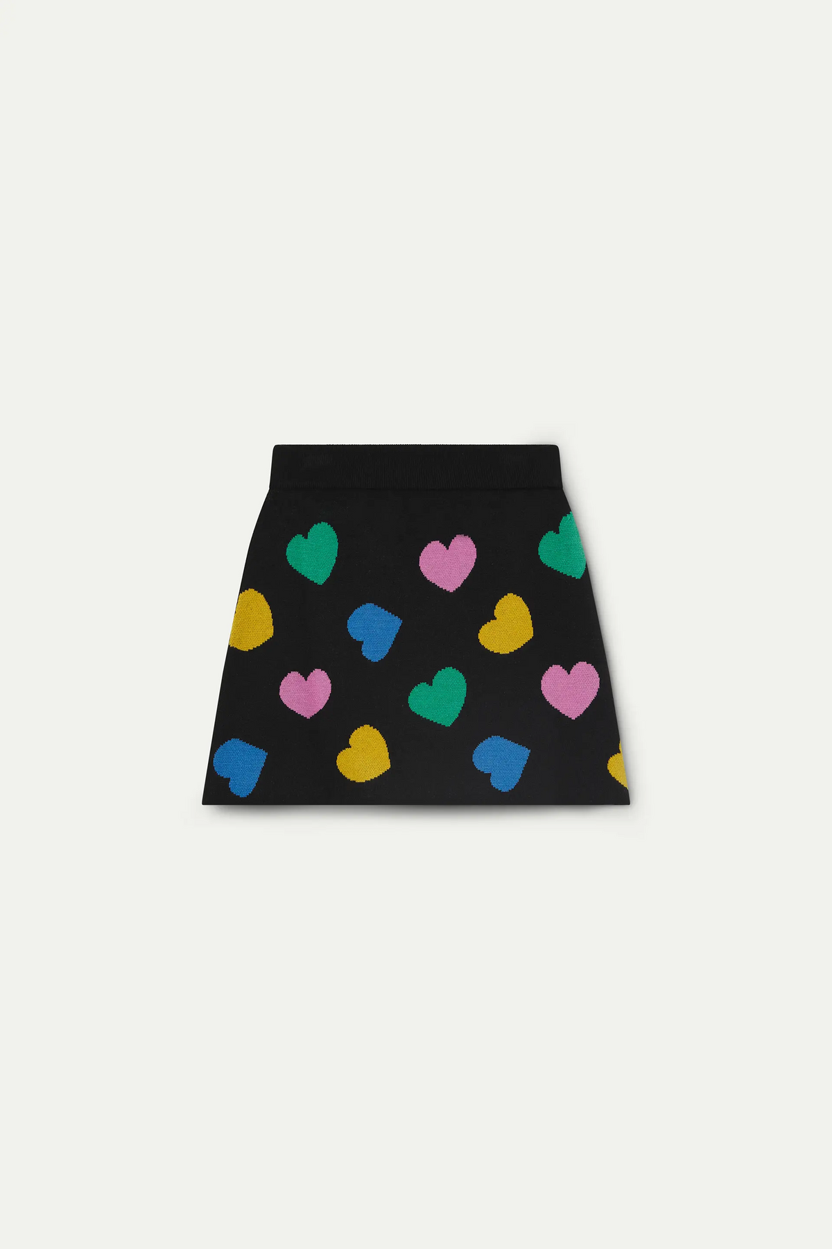Falda corta de punto con estampado Candy