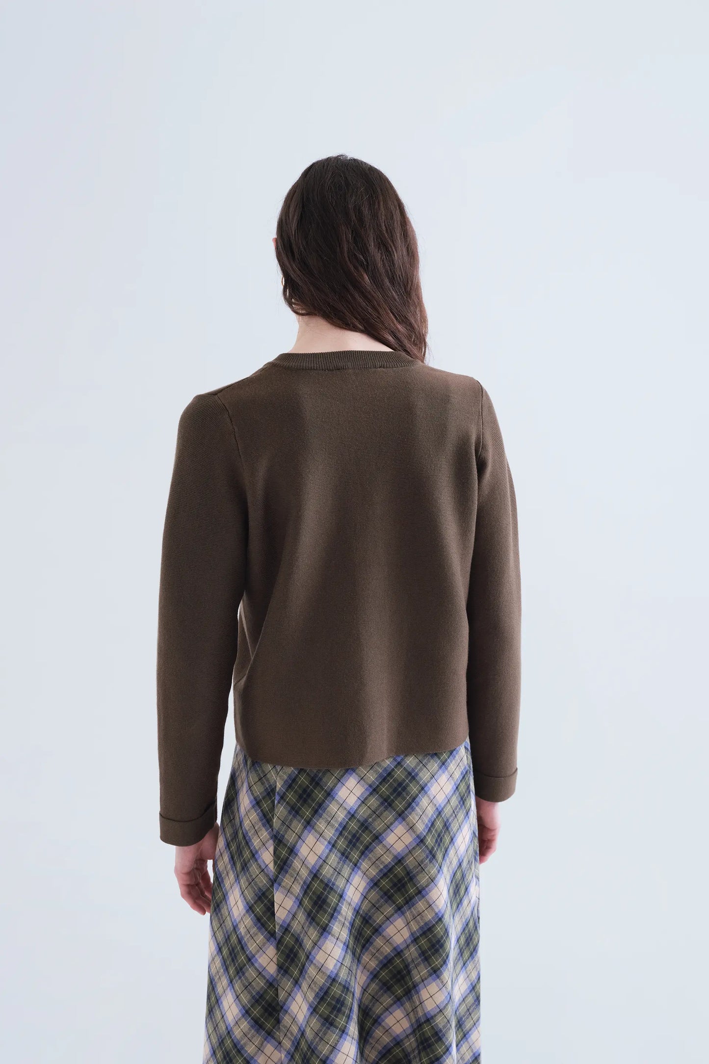 Cardigan basico verde scuro