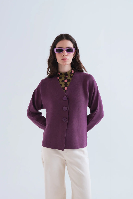 Aubergine cardigan