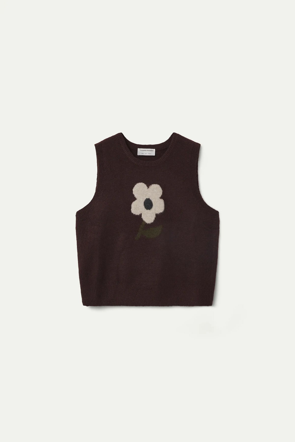 Chaleco de punto con estampado Big Flower