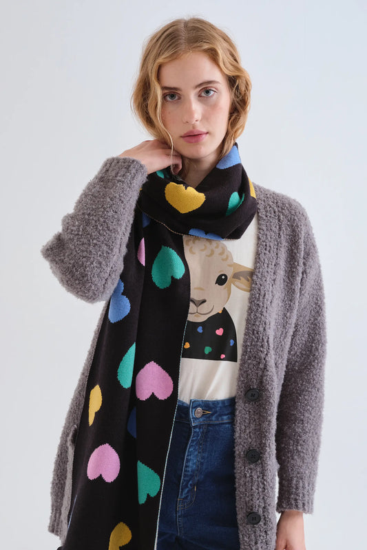 Bufanda de punto jacquard estampado Candy