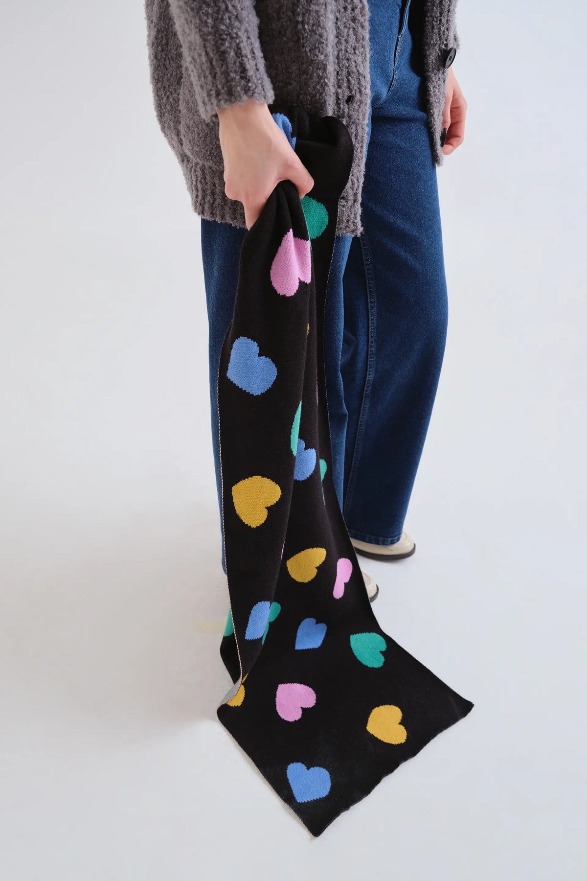Bufanda de punto jacquard estampado Candy