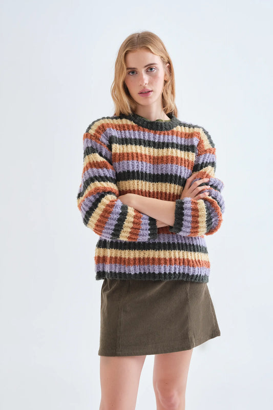 Multicolor striped sweater