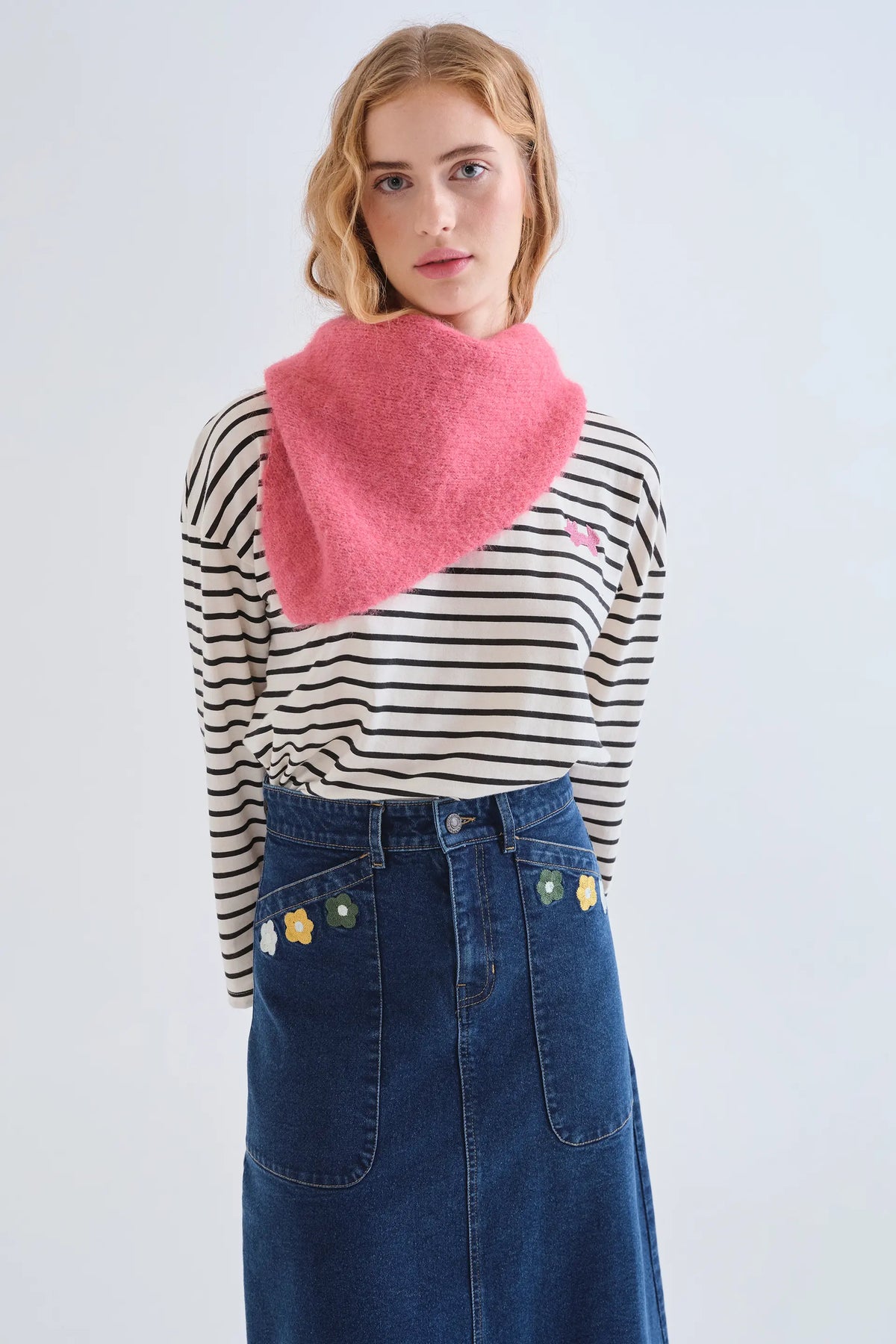 Bandana triangular rosa