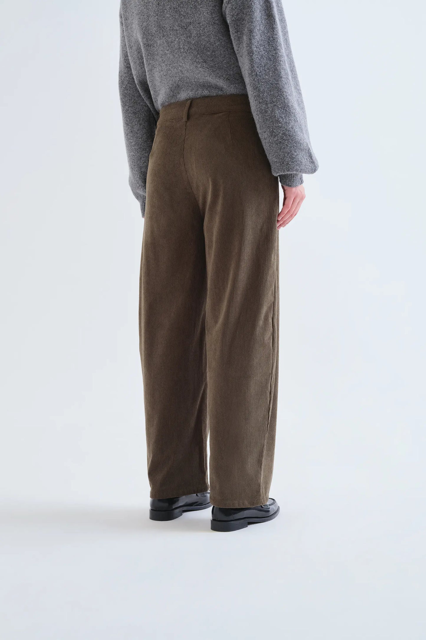 Dark brown corduroy trousers