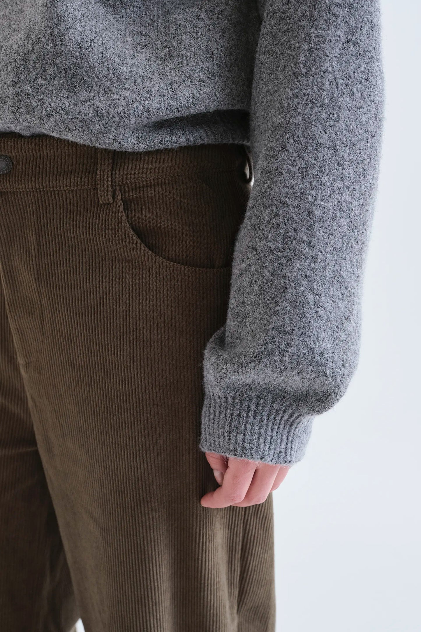Dark brown corduroy trousers
