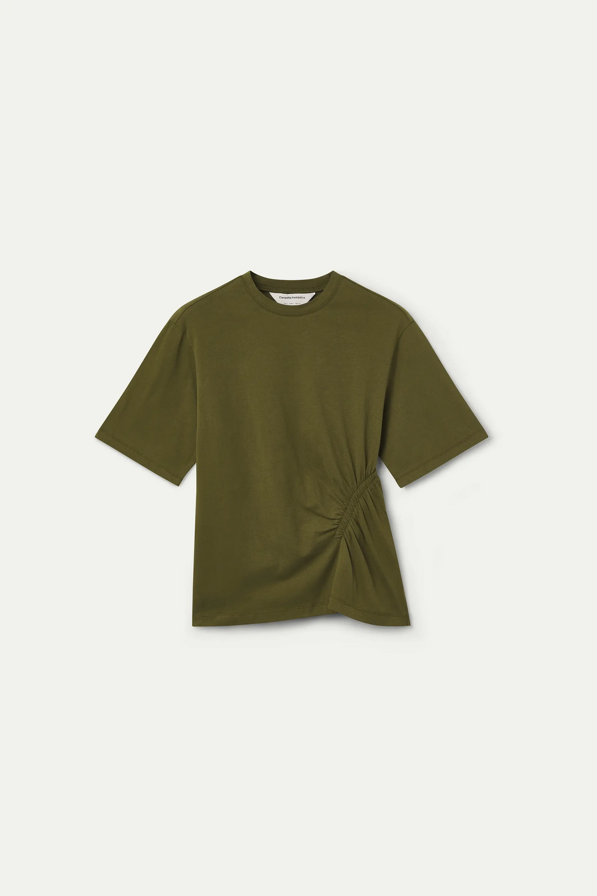 Camiseta básica 100% algodón verde oliva