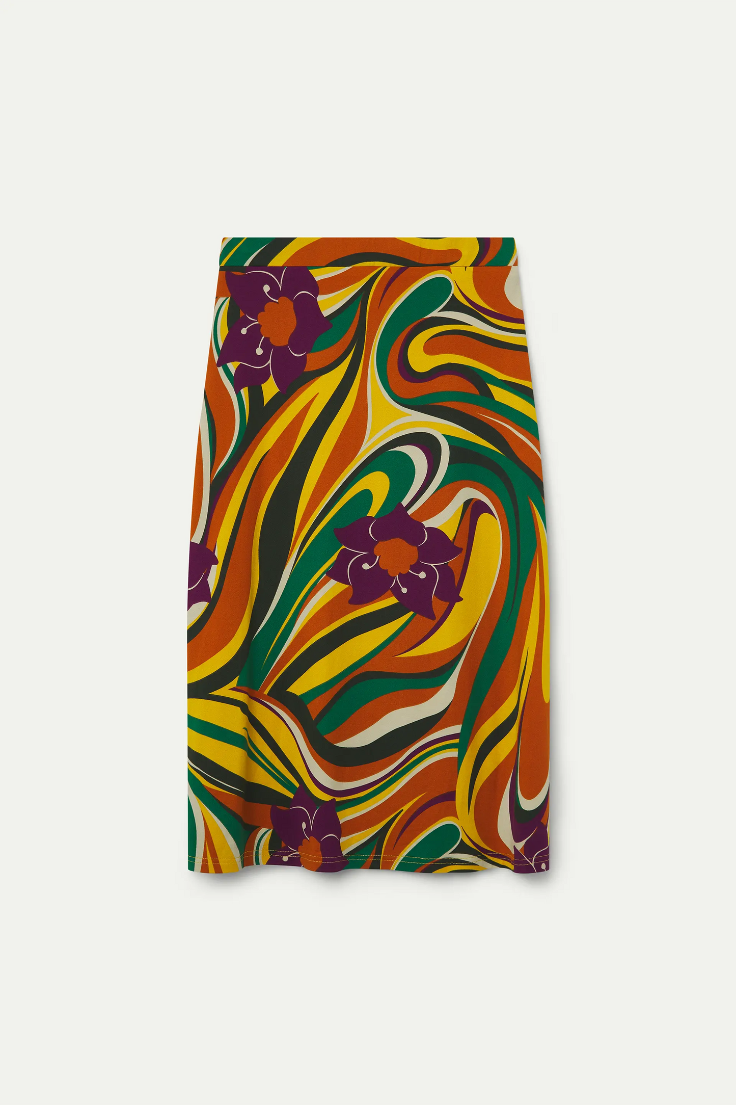 Rivera print midi skirt