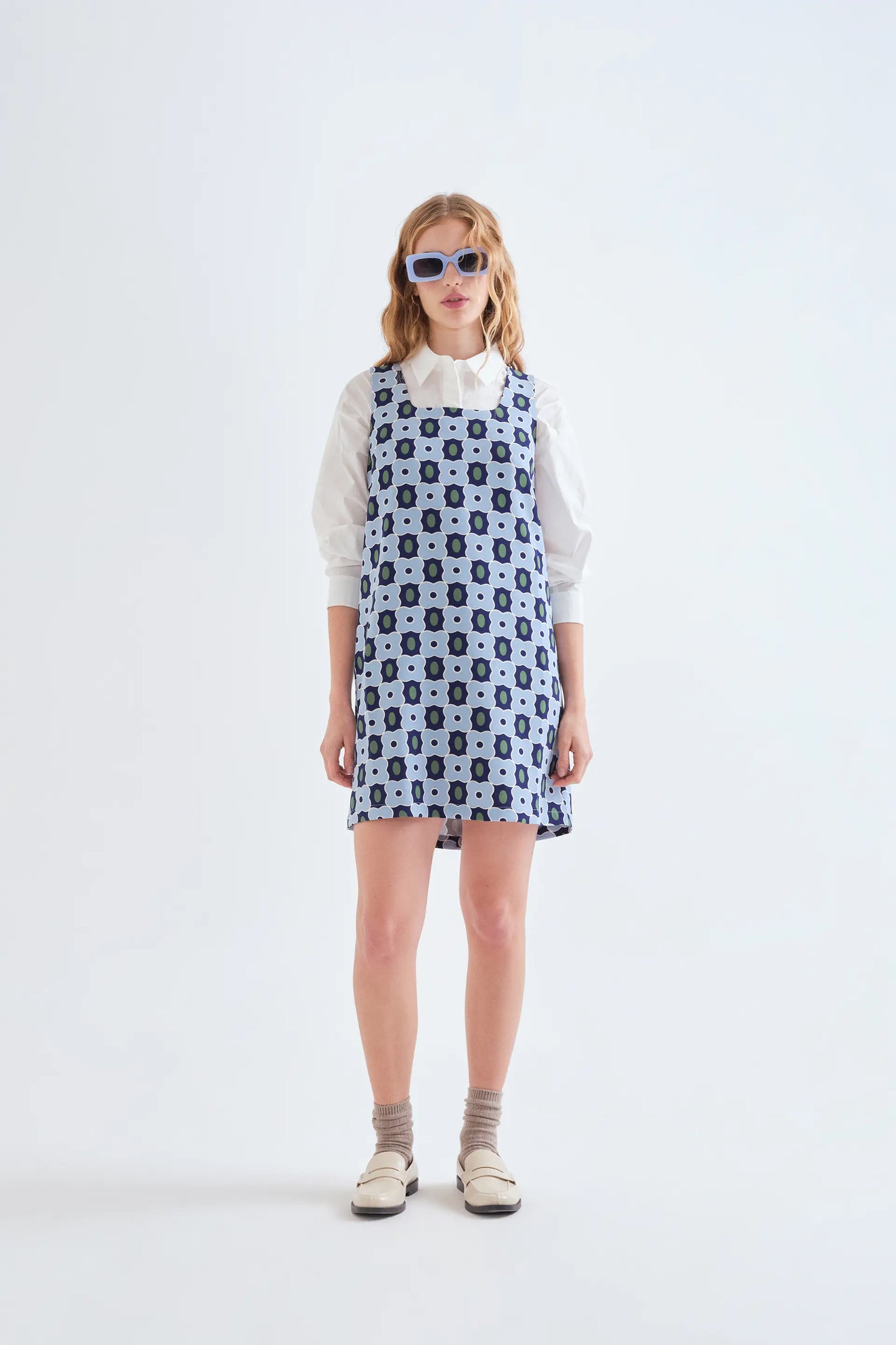 Vestido corto con estampado Inverness