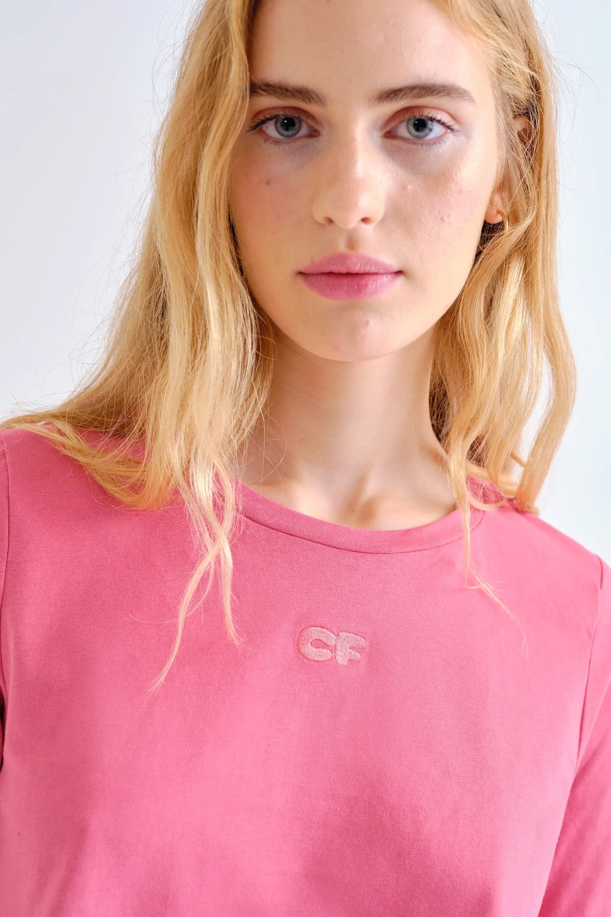 Camiseta 100% algodón rosa "CF"