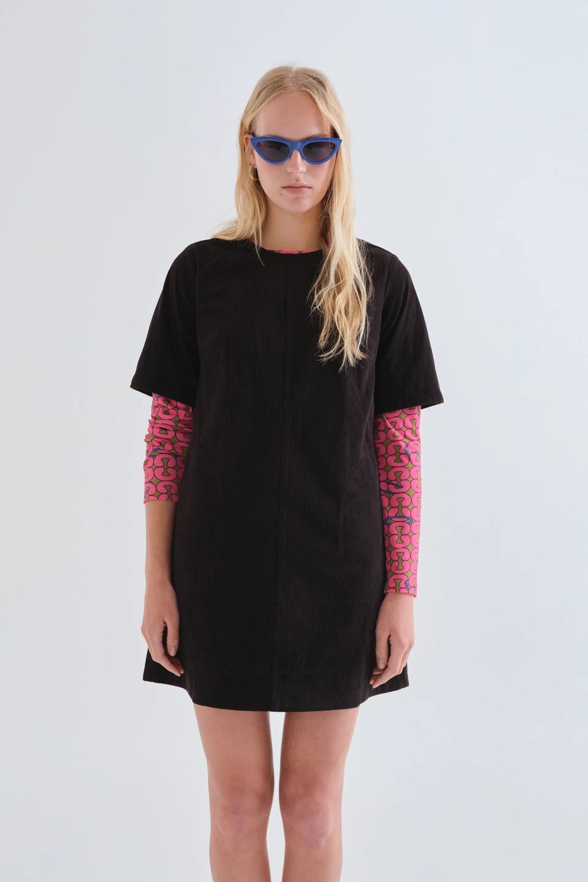 Black corduroy dress