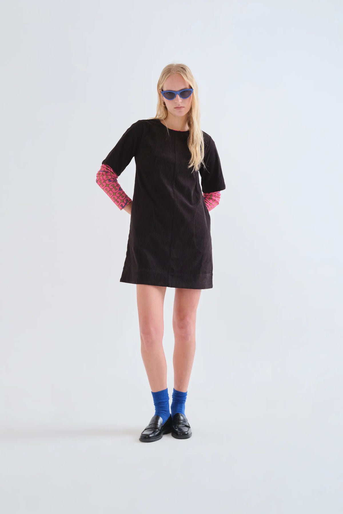 Black corduroy dress