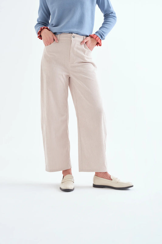 Off-white corduroy trousers