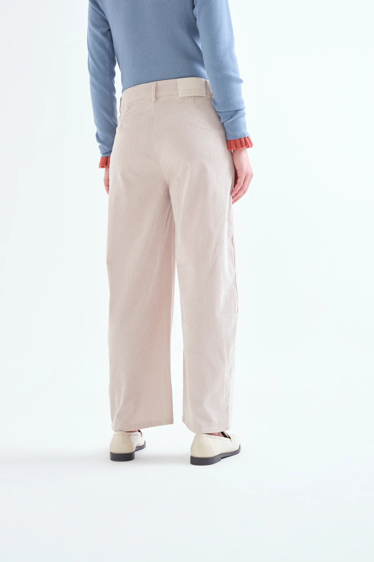Off-white corduroy trousers