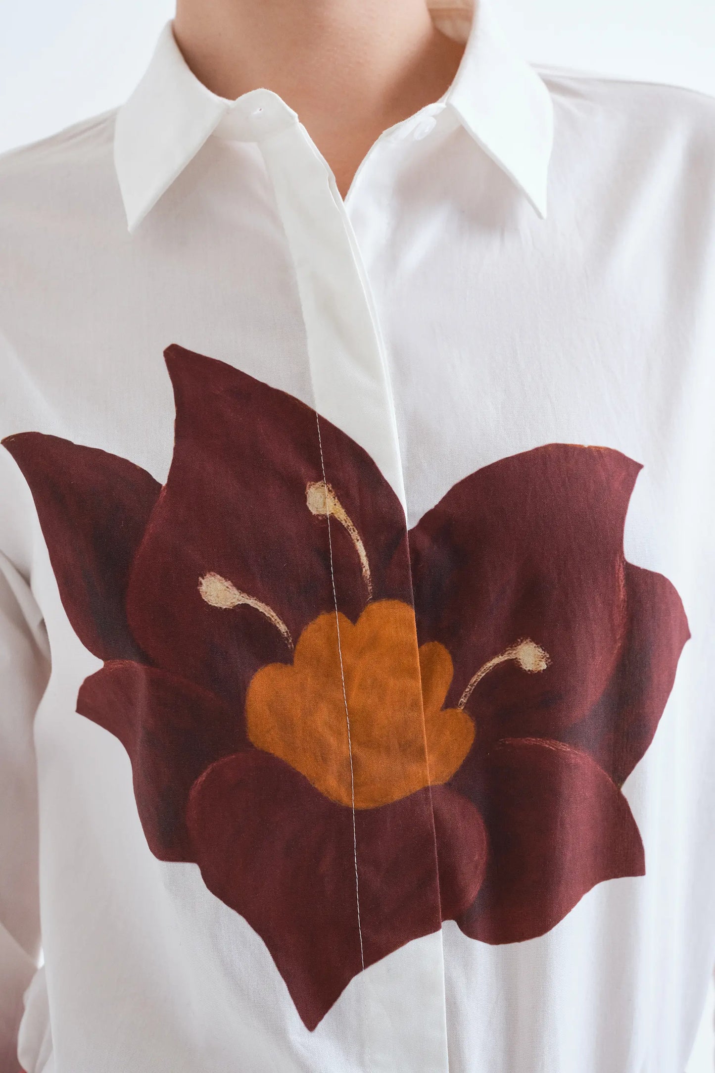 Camisa 100% algodón con estampado Flor Rivera