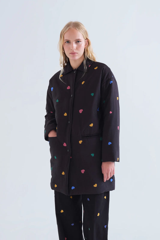 Abrigo acolchado con estampado Candy