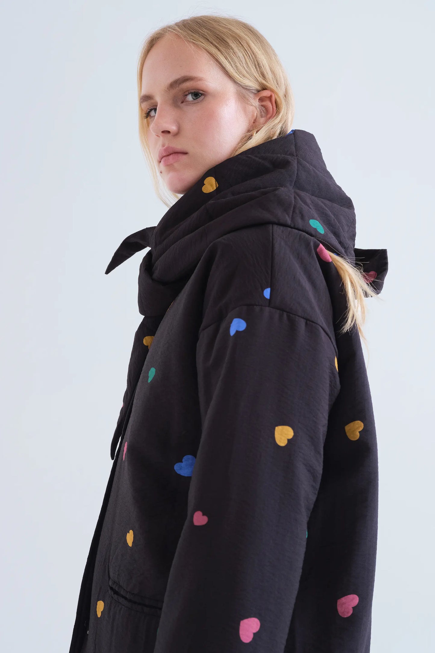 Abrigo acolchado con estampado Candy