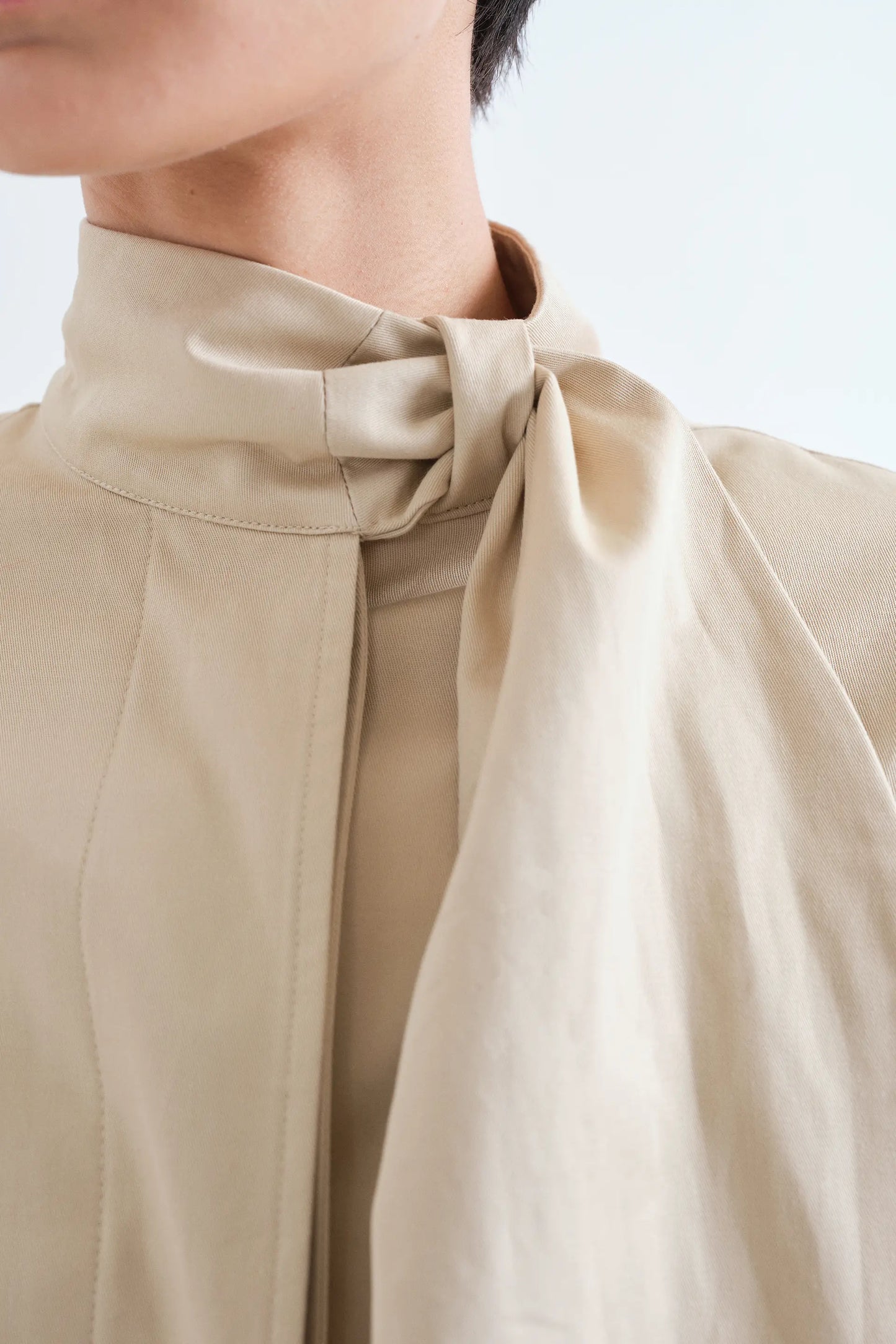 Trench lazado beige
