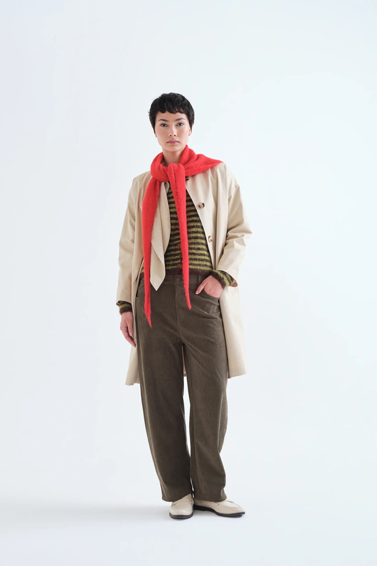 Trench lazado beige