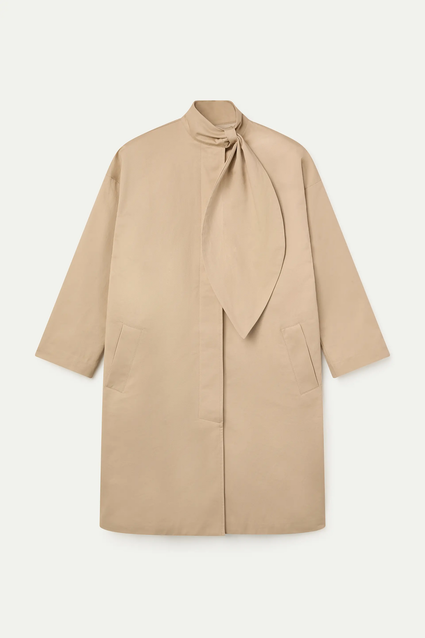 Trench lazado beige