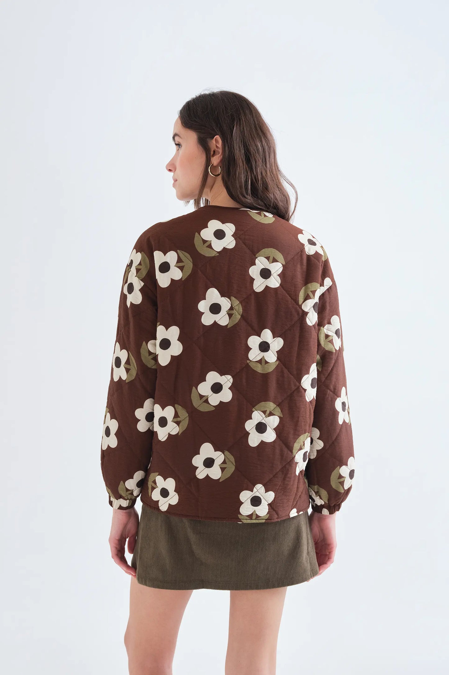 Chaqueta acolchada con estampado Santini