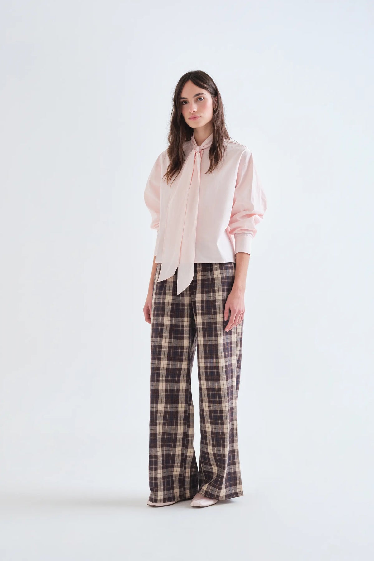 Camisa lazada 100% algodón rosa