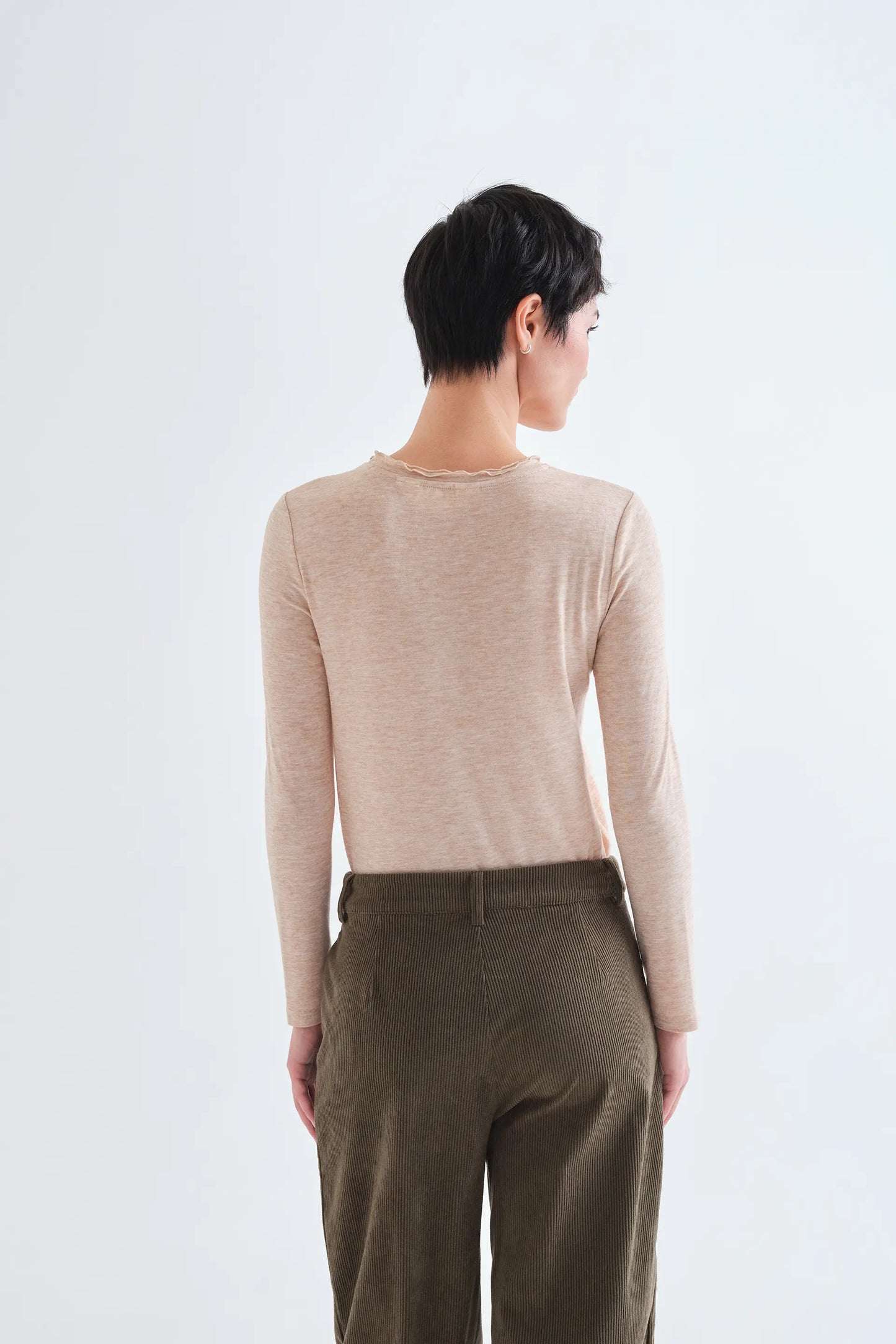 Camiseta básica beige