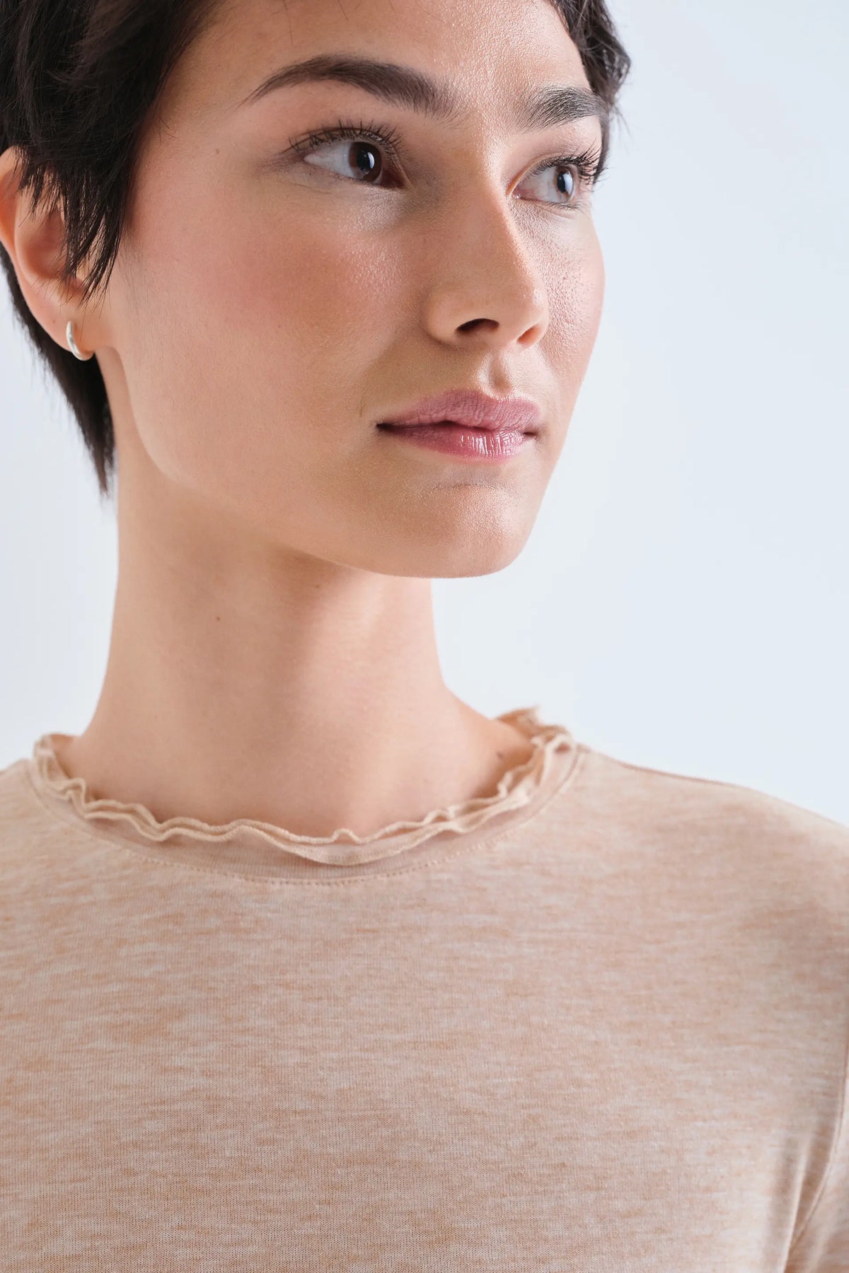 Camiseta básica beige