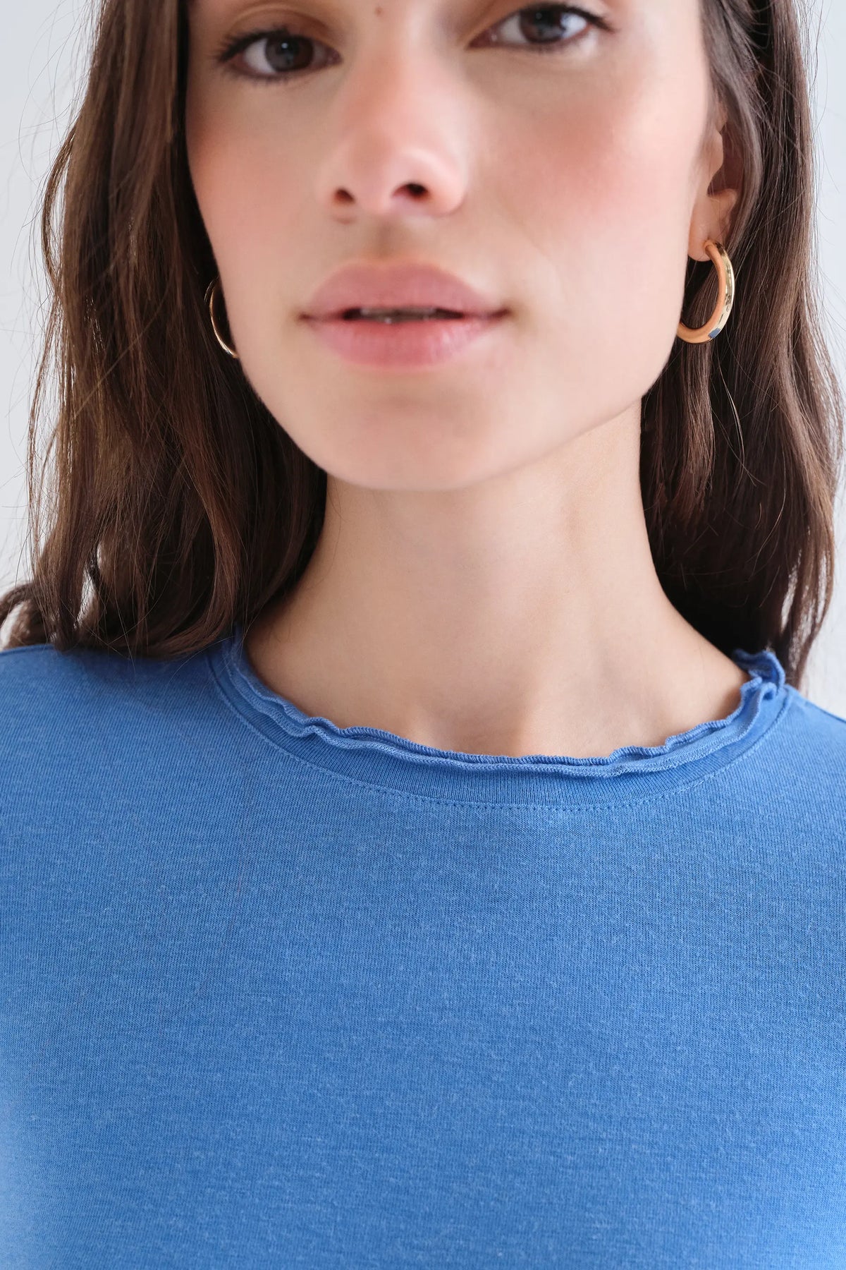 Camiseta básica azul claro