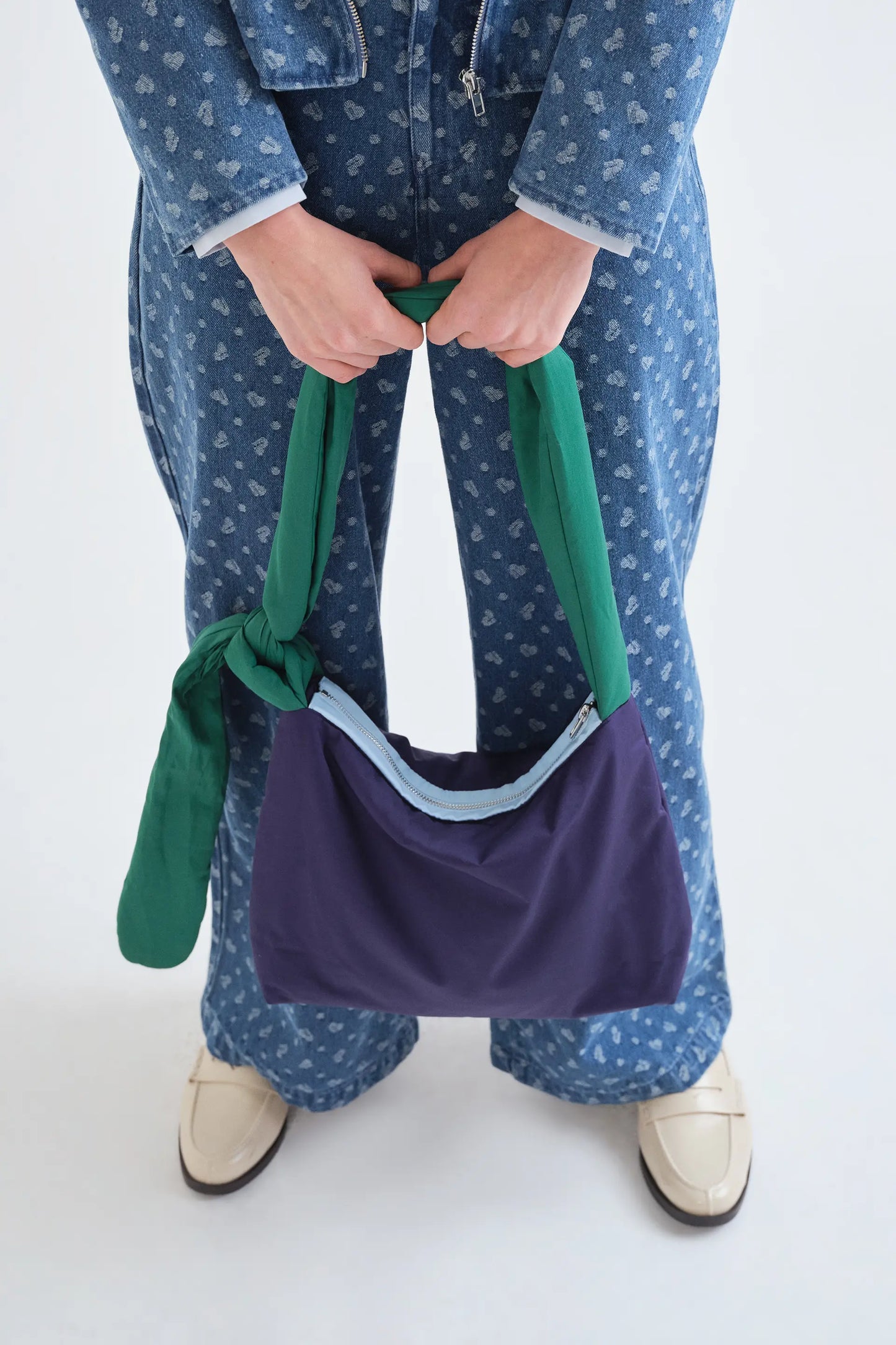 Bolso de hombro multicolor azul marino
