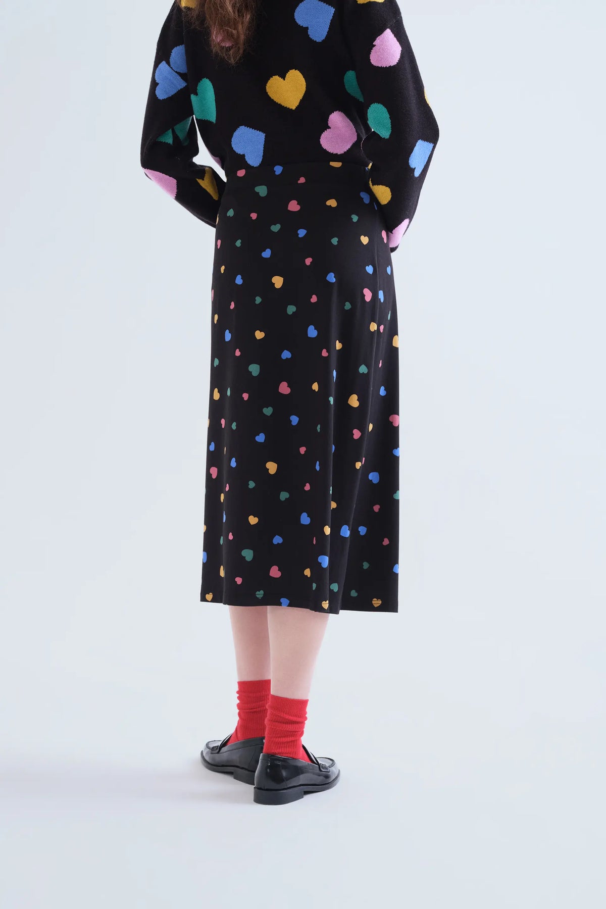 Midi skirt with Candy print