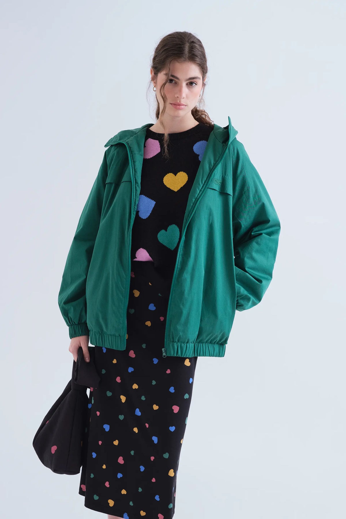 Midi skirt with Candy print