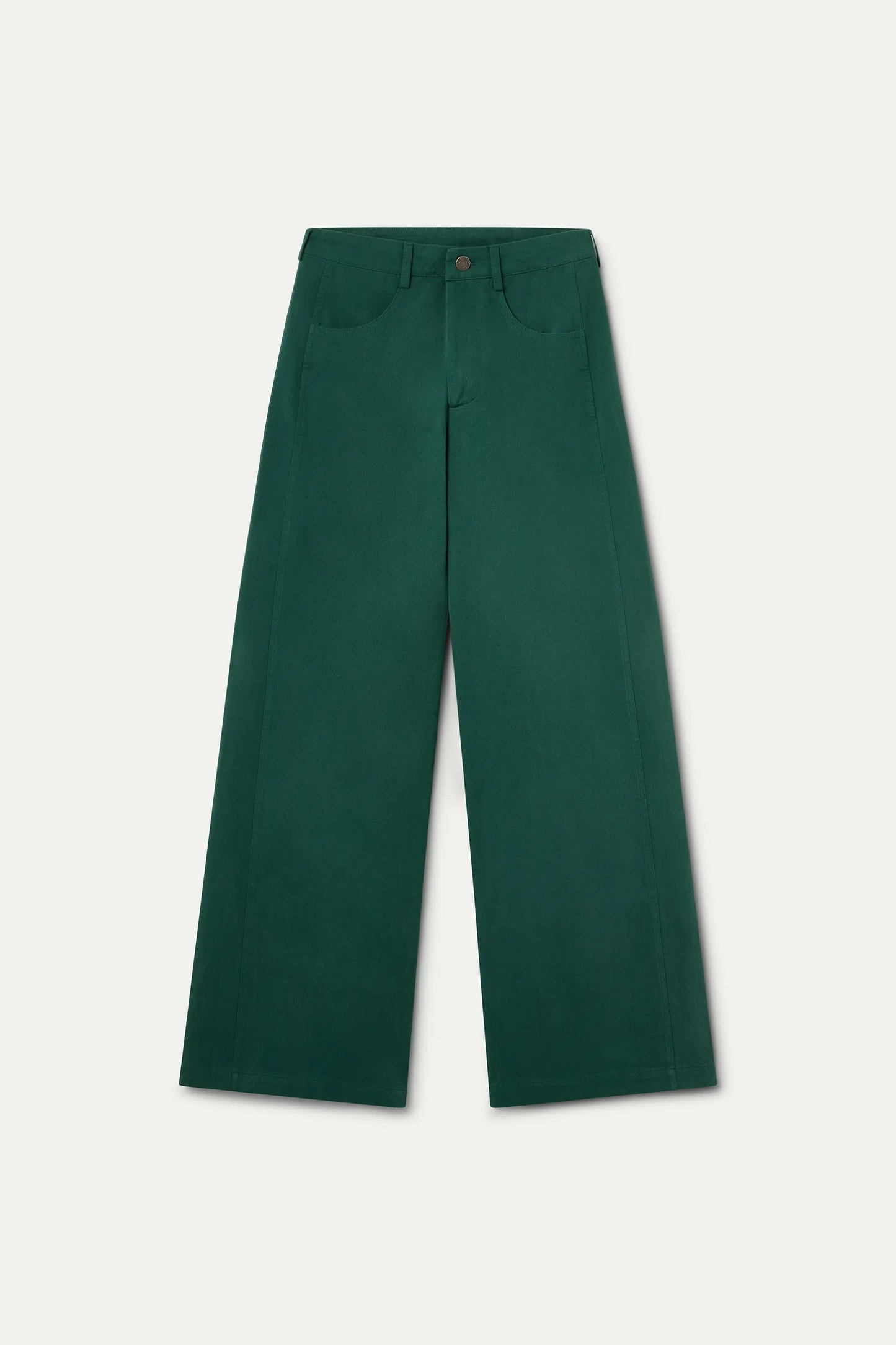 Pantalón vaquero 100% algodón verde petróleo