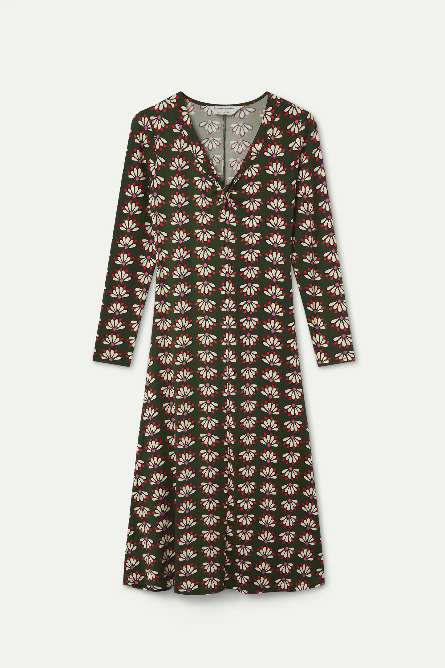 Vestido midi con estampado Geometry