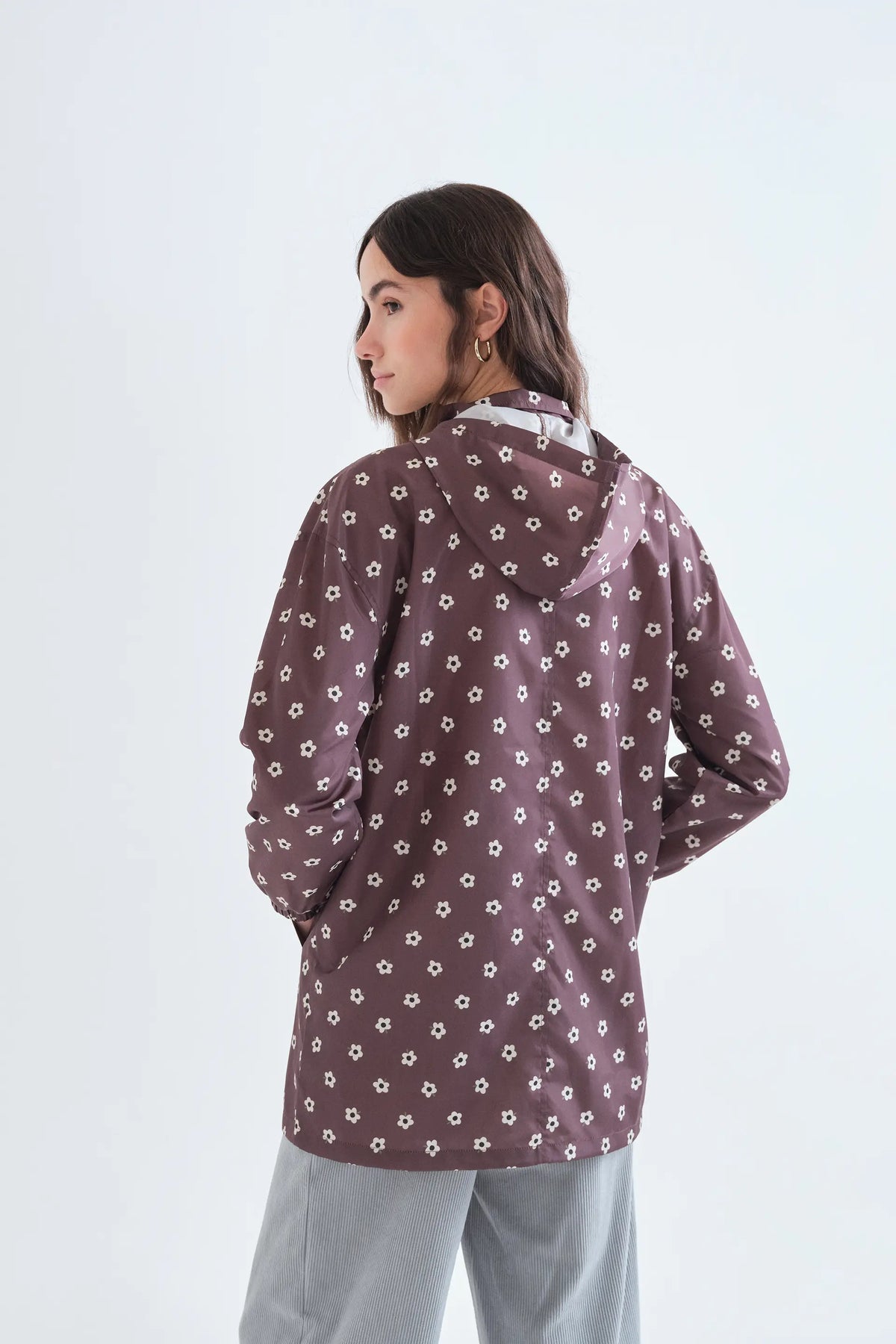 Santini printed hooded jacket