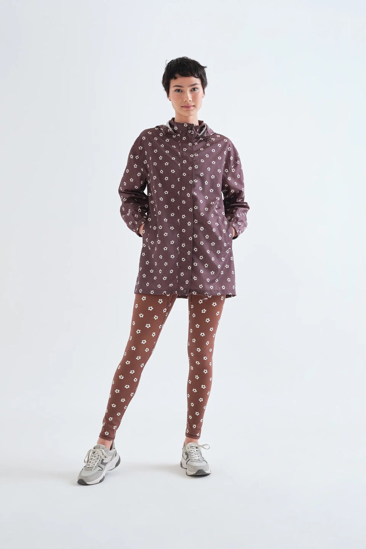 Santini printed hooded jacket